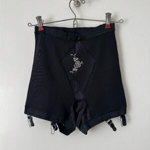 Vintage Lace Trim Girdle with Garter Clips